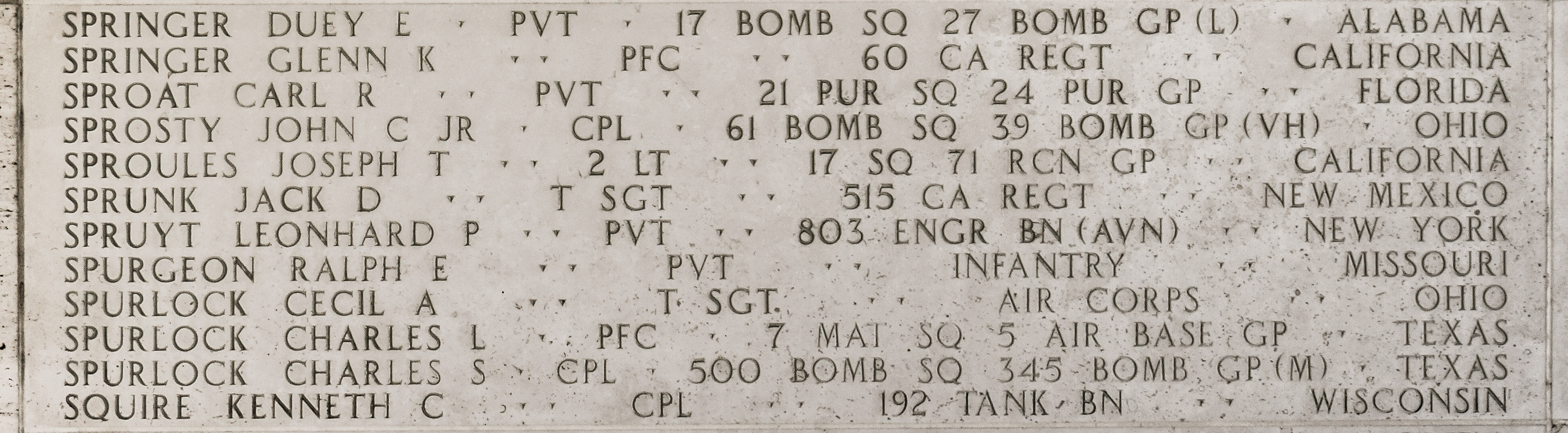 Charles S. Spurlock, Corporal